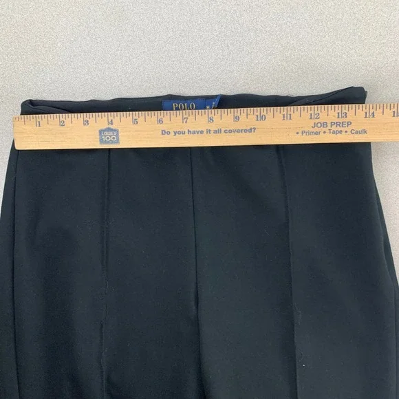 Polo Ralph Lauren Leggings Womens Medium Black Pintuck Ankle Zip Skinny Pants * - Picture 11 of 15